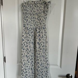 Reformation  Blue Floral Christine Midi dress size M